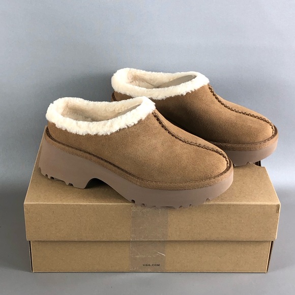 UGG Brown Women’s New Heights Cozy Clogs Size 6 - Picture 2 of 7